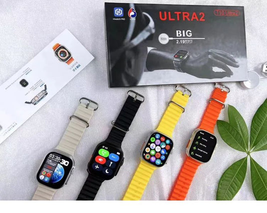 T10 Ultra2 Latest 9Series Smart Watch 49mm Real Screw Straps Lock HD Display Smartwatch Ultra Health Monitor Wireless Charger Smart Watches Men Women Fitness Band