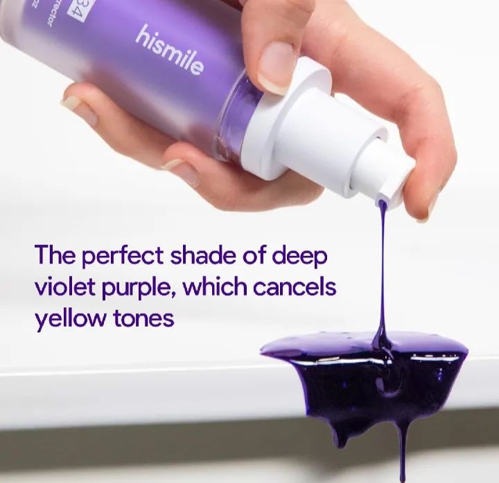 Hismile V34 Purple Whitening Toothpaste Remove Stains Reduce Yellowing Care For Teeth Gums Fresh Breath Brightening Teeth